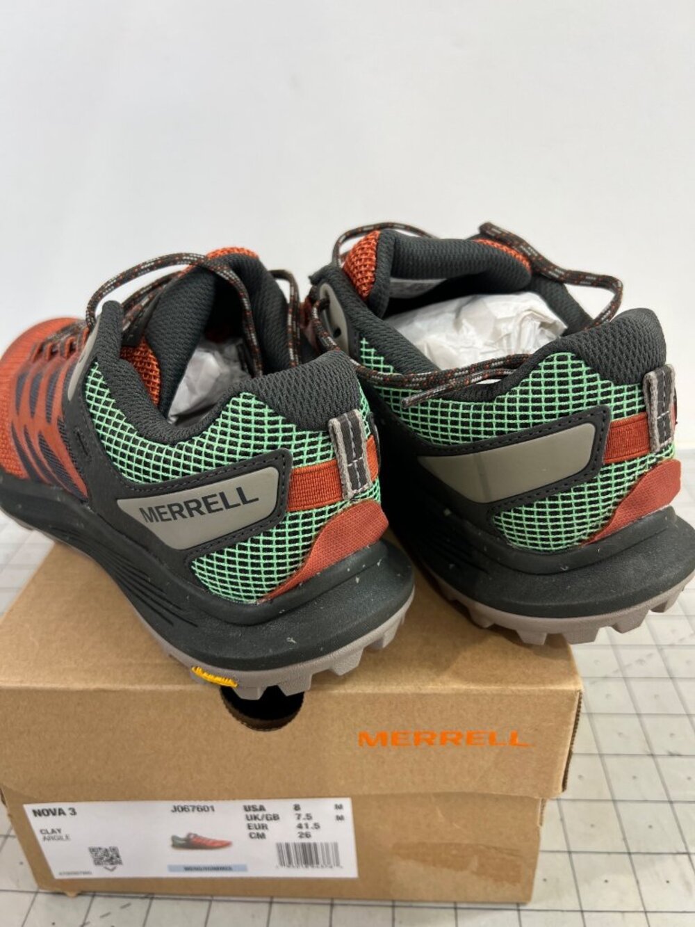 Merrell Men's Nova 3 Low Trail Running Shoes Clay Sz. 8 New - Picture 4 of 7